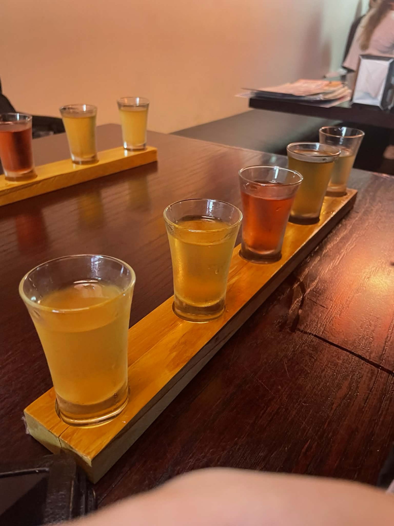 A selection of five umeshu in shot classes.